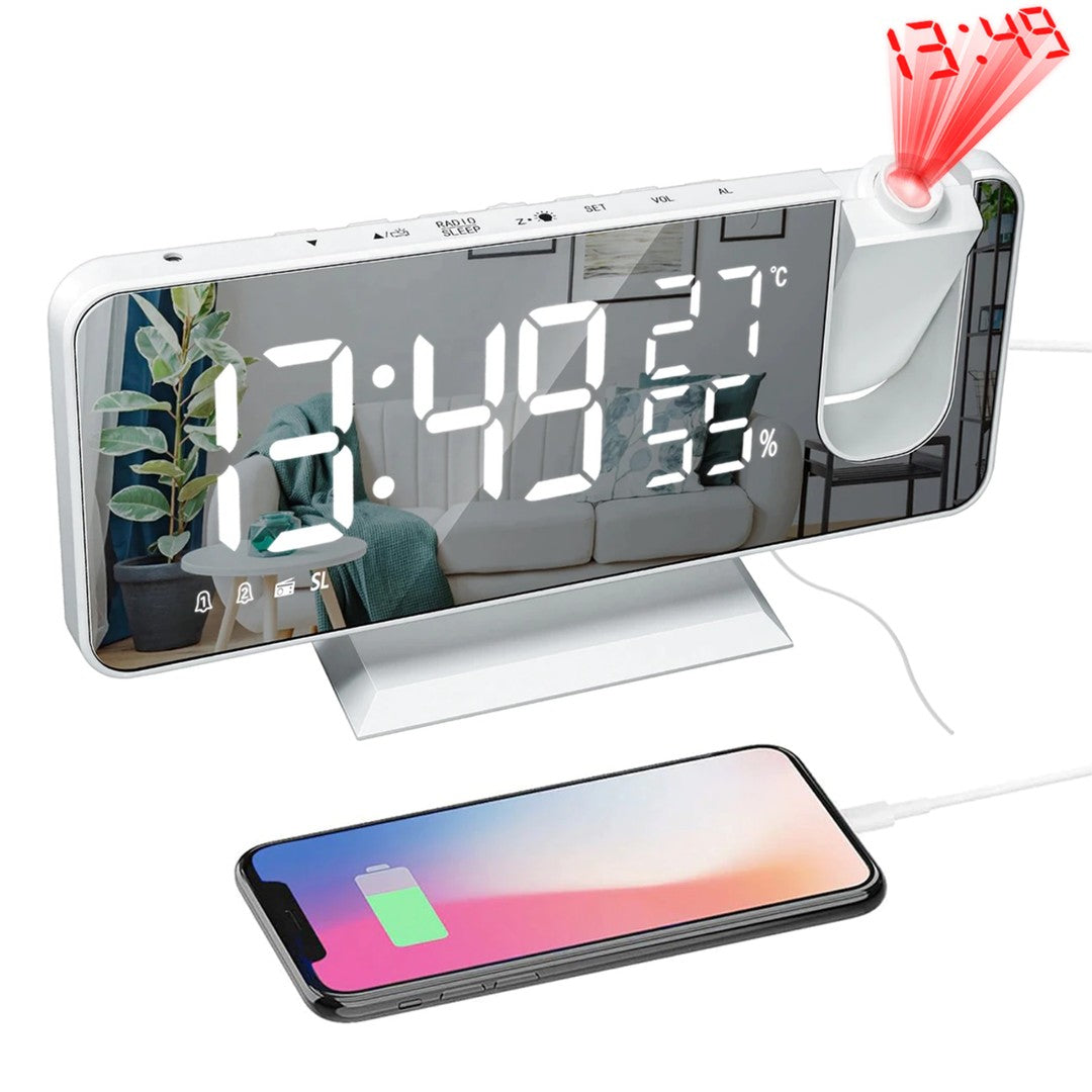 LED alarm clock with ceiling time projector - product photo 6