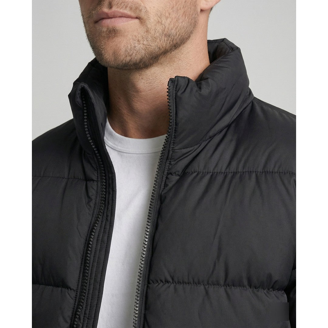 Man wearing the August men's hooded jacket, 9 view