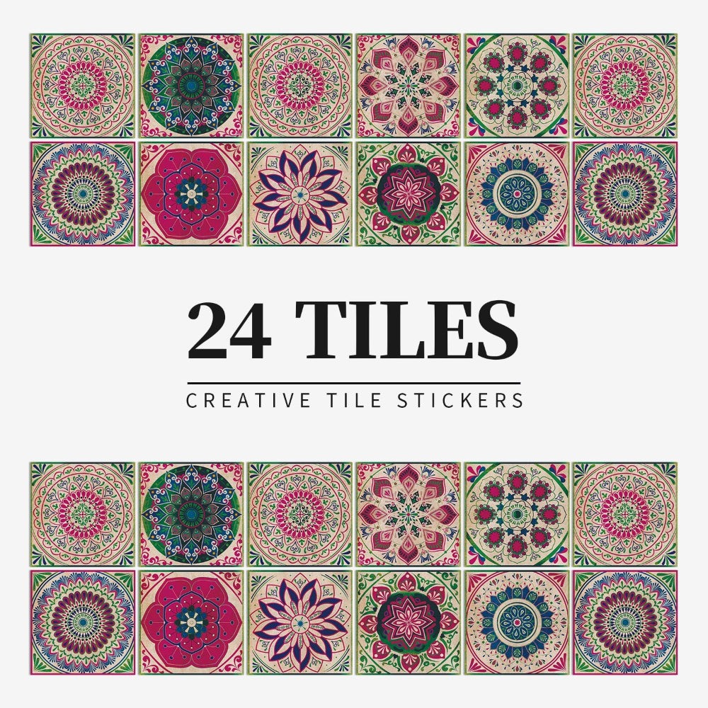 Peel-and-stick mandala tile stickers - product photo 10
