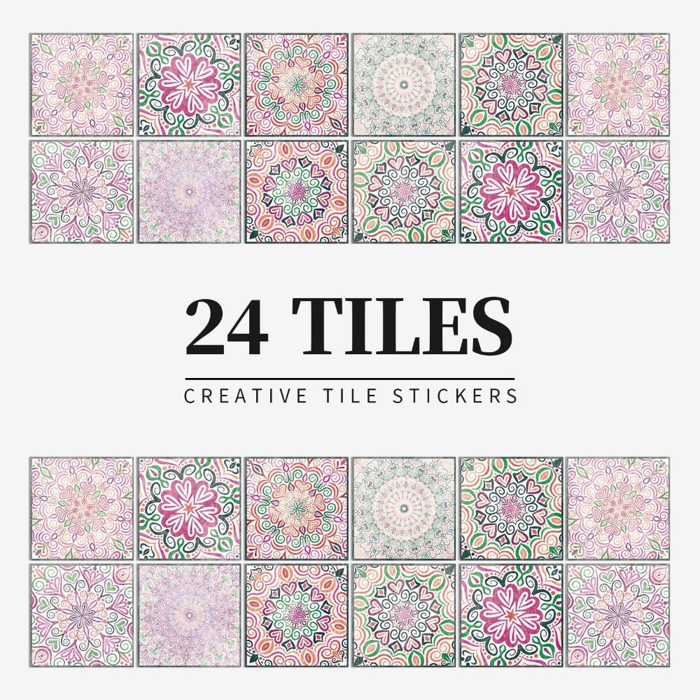Peel-and-stick mandala tile stickers - product photo 9