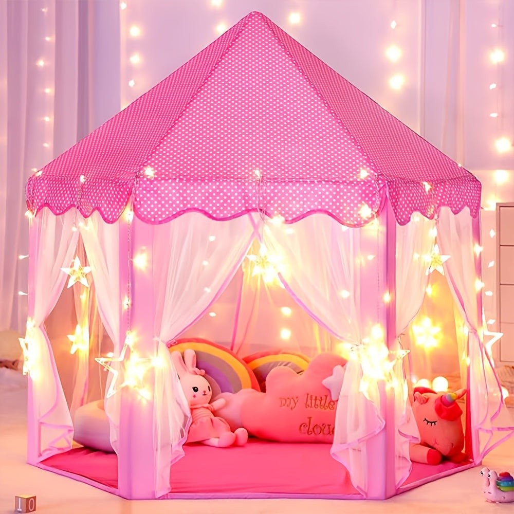 Castle play tent with star lights - product photo 1