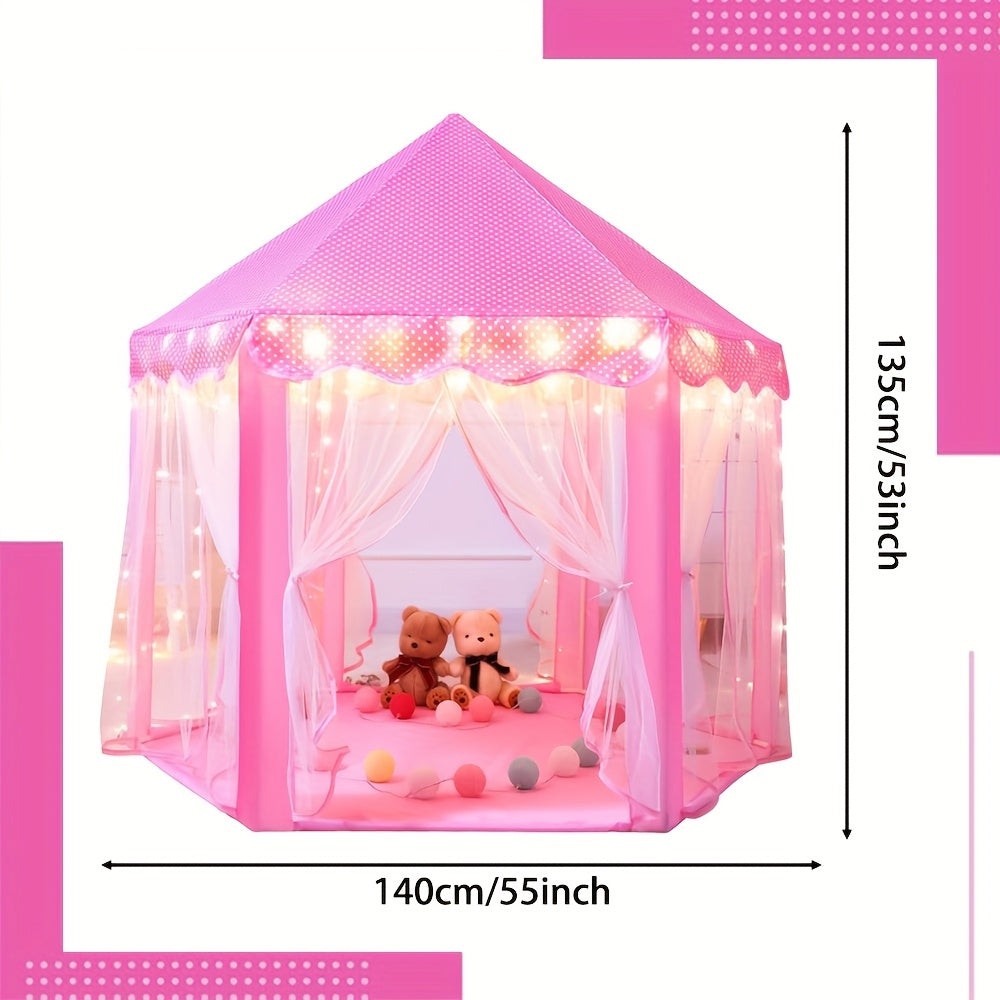 Castle play tent with star lights - product photo 2