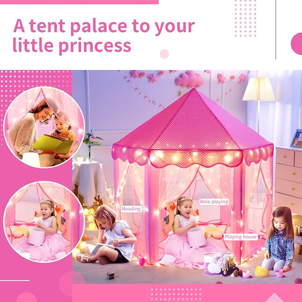 Castle play tent with star lights - product photo 3