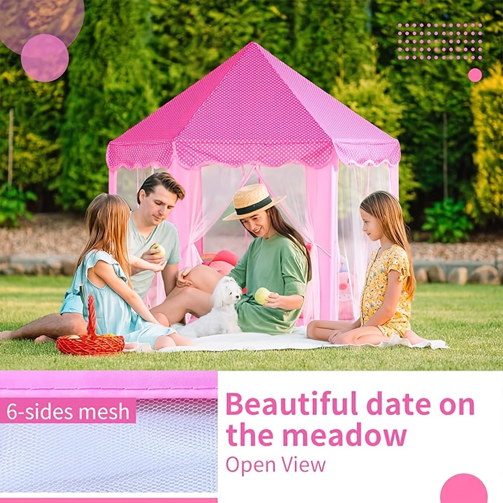 Castle play tent with star lights - product photo 4