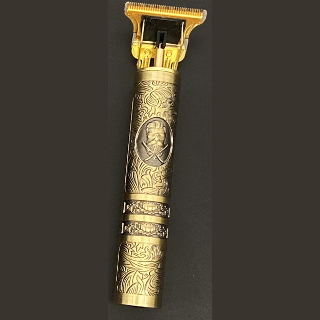 Vintage engraved metal rechargeable trimmer - product photo 11