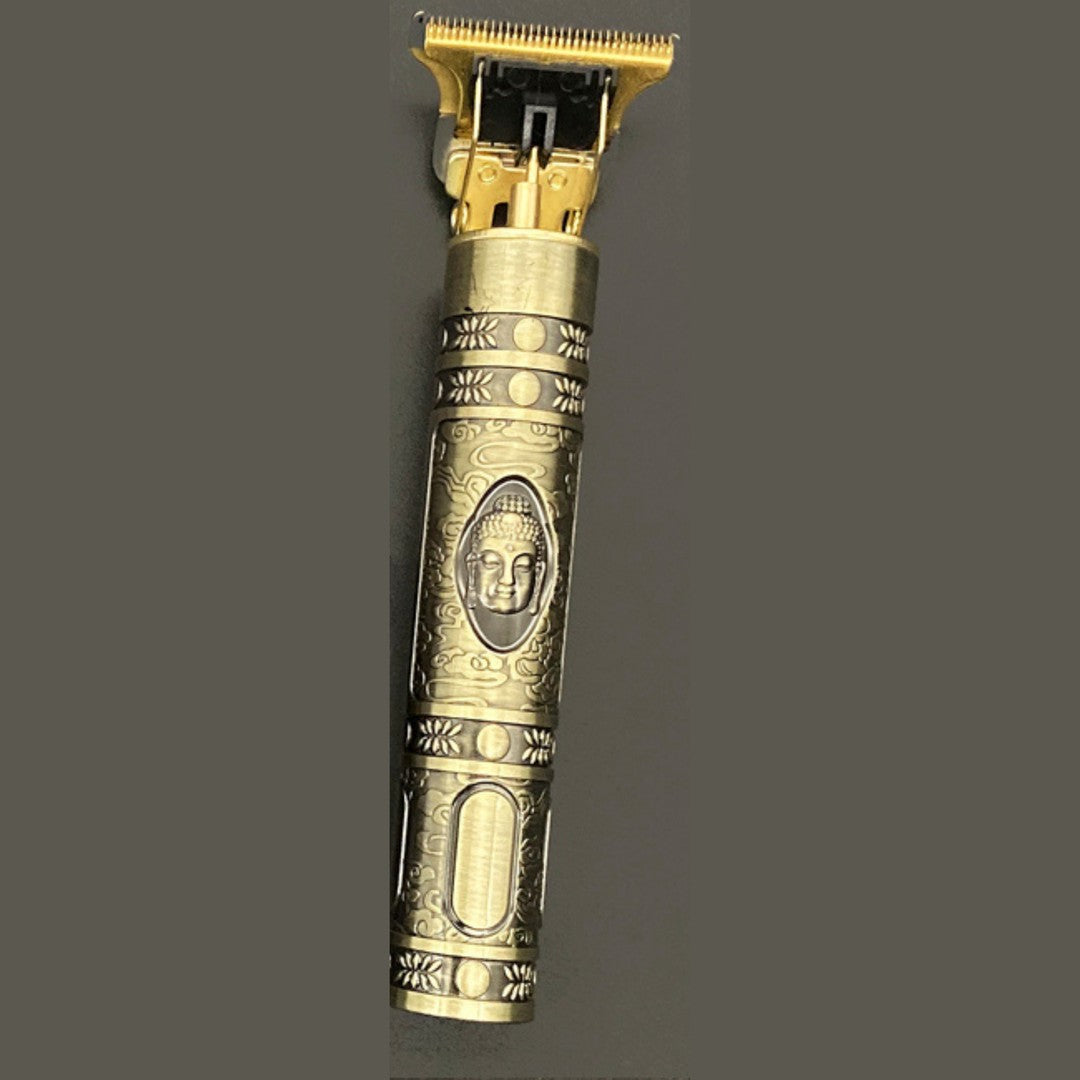 Vintage engraved metal rechargeable trimmer - product photo 14