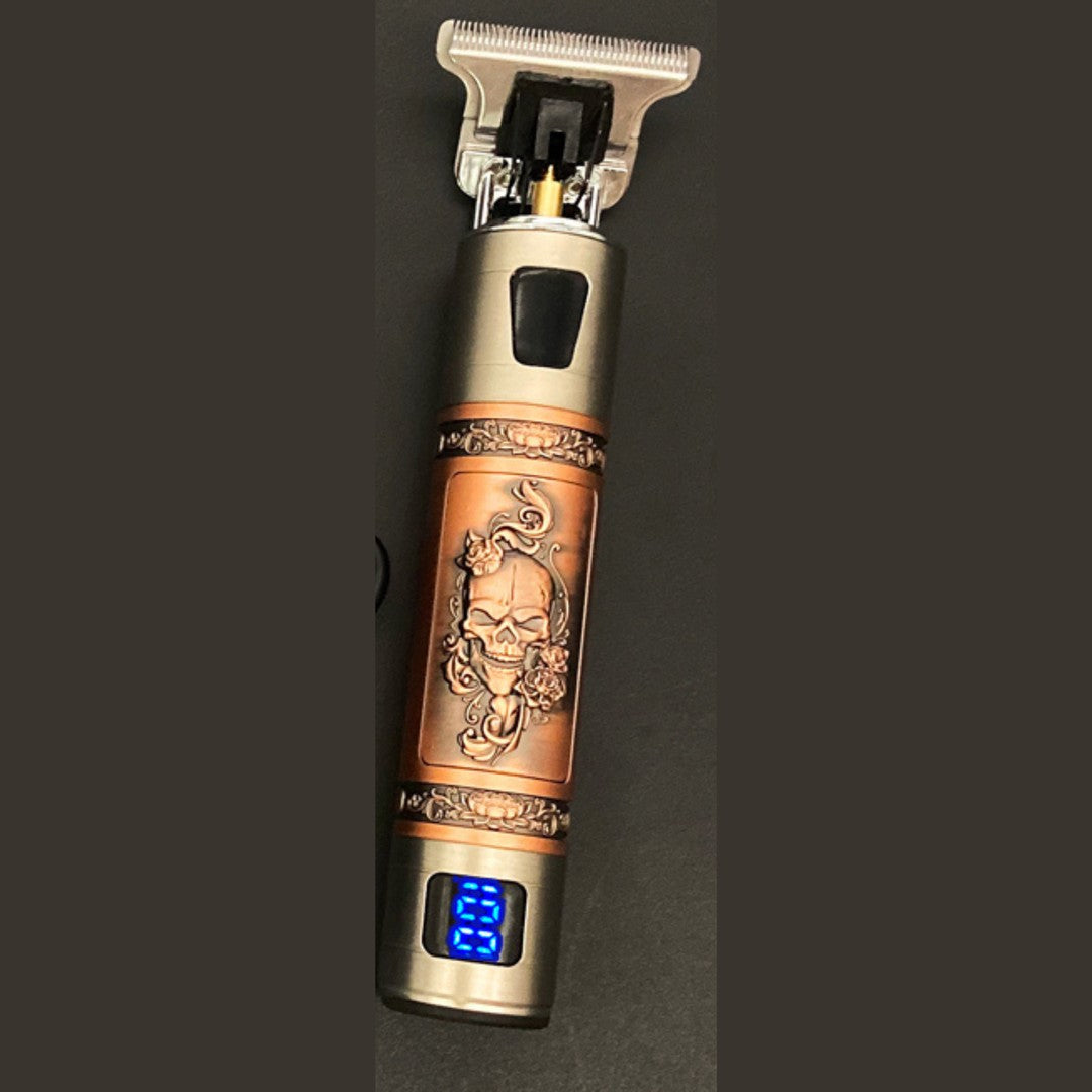 Vintage engraved metal rechargeable trimmer - product photo 6