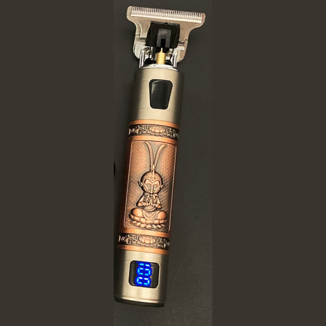 Vintage engraved metal rechargeable trimmer - product photo 9