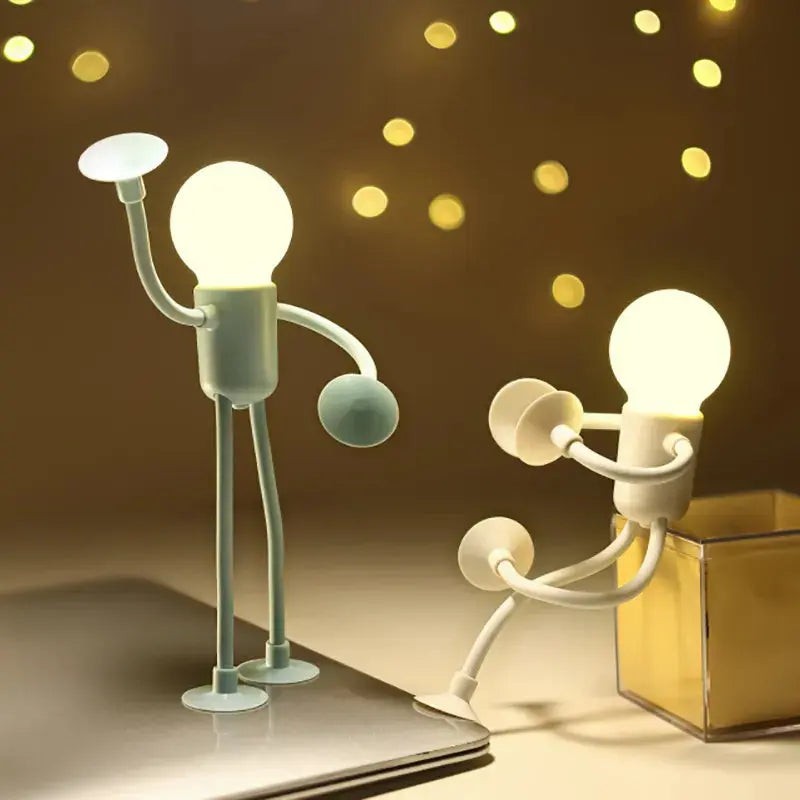 Bendable LED figure night light with suction feet - product photo 2