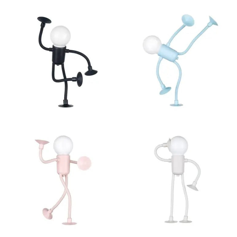 Bendable LED figure night light with suction feet - product photo 6