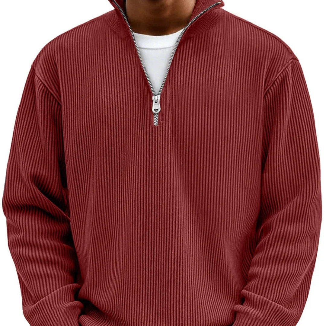 Man wearing the Bertram men's sweater, 10 view