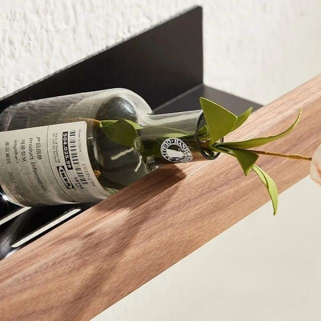 Solid wood bathroom wall shelf - product photo 8