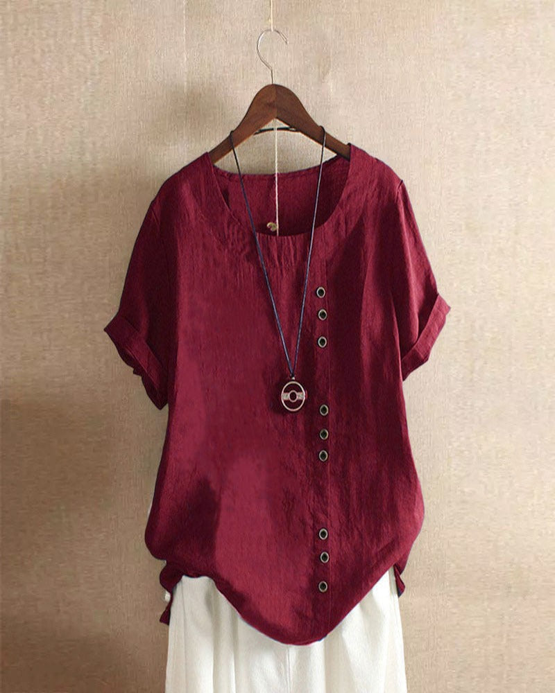 Nola | Women's Relaxed Fit Linen Tunic Blouse