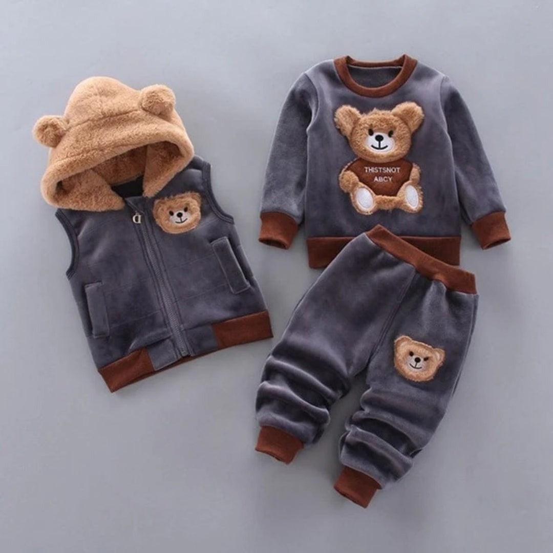 Three-piece baby jacket, vest and pants set - product photo 2