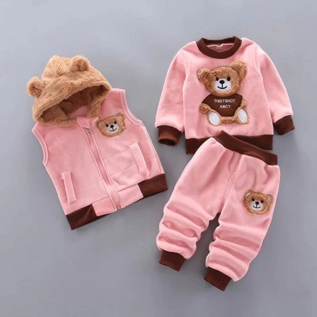 Three-piece baby jacket, vest and pants set - product photo 3