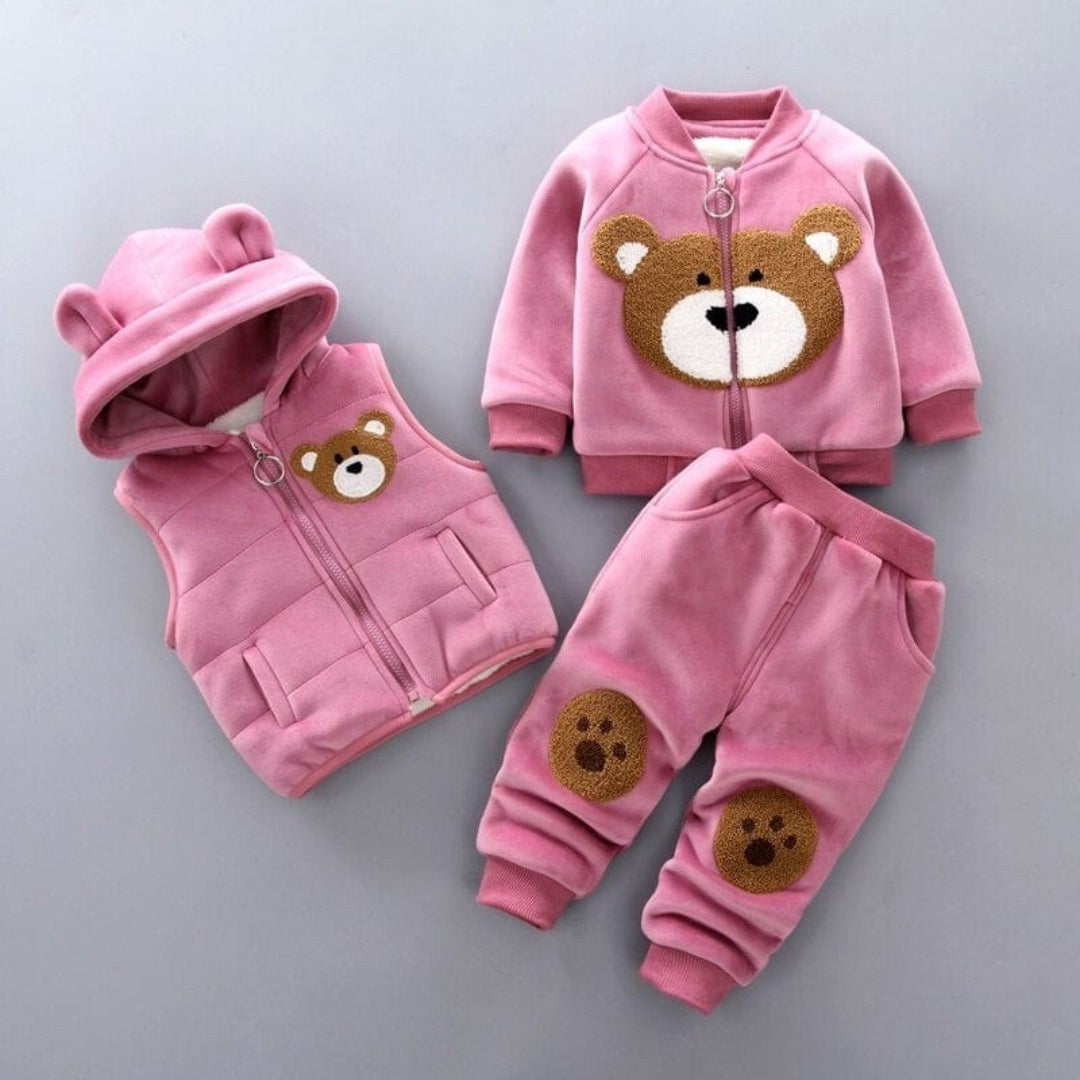 Three-piece baby jacket, vest and pants set - product photo 4