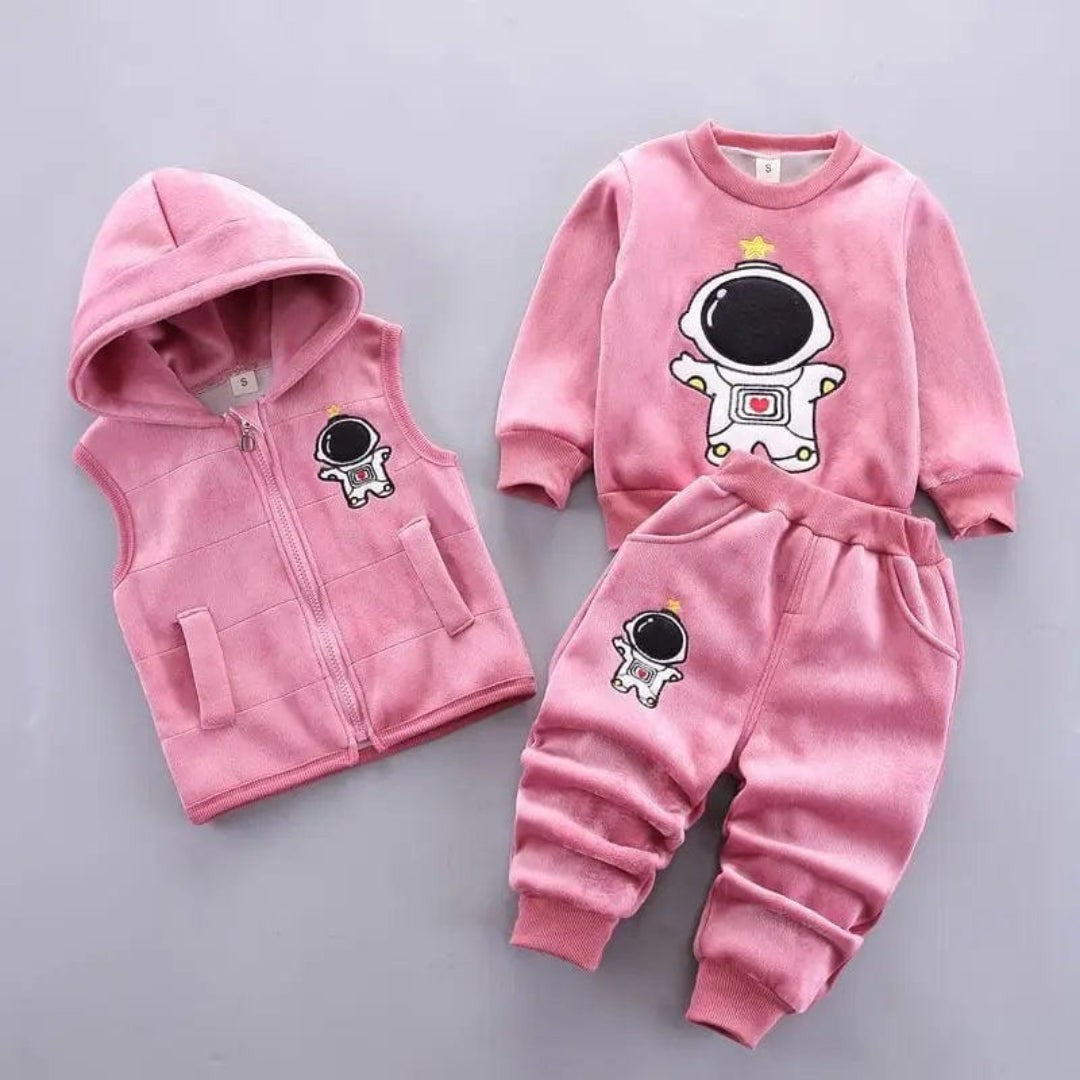 Three-piece baby jacket, vest and pants set - product photo 6