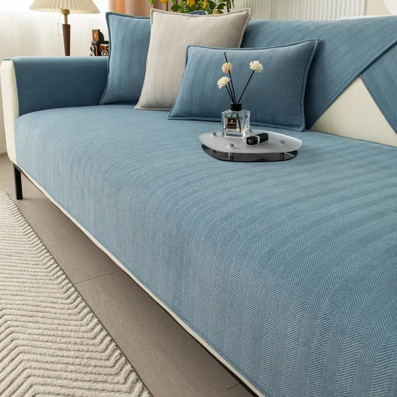 Non-slip chenille sofa cover - product photo 3