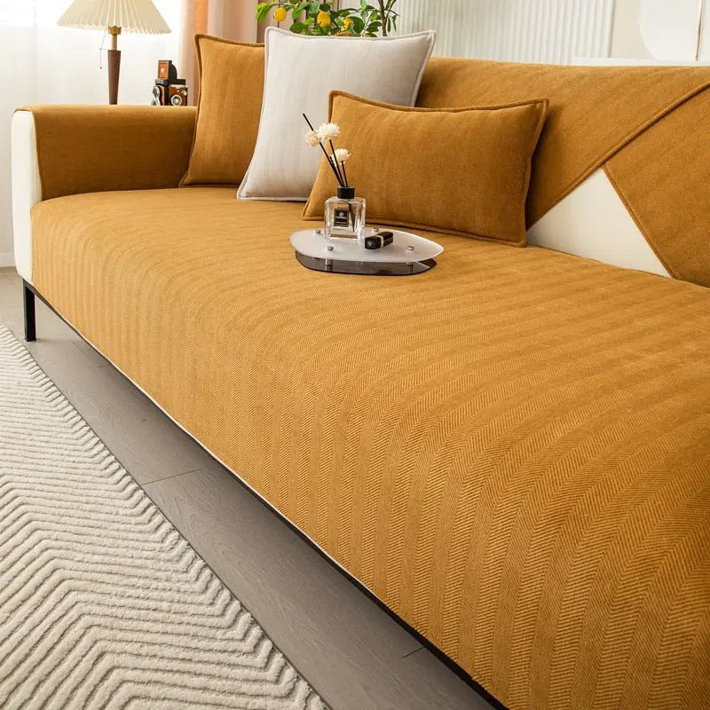 Non-slip chenille sofa cover - product photo 6