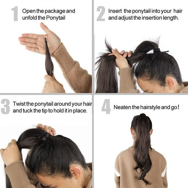 Clip-in volume ponytail hairpiece - product photo 4
