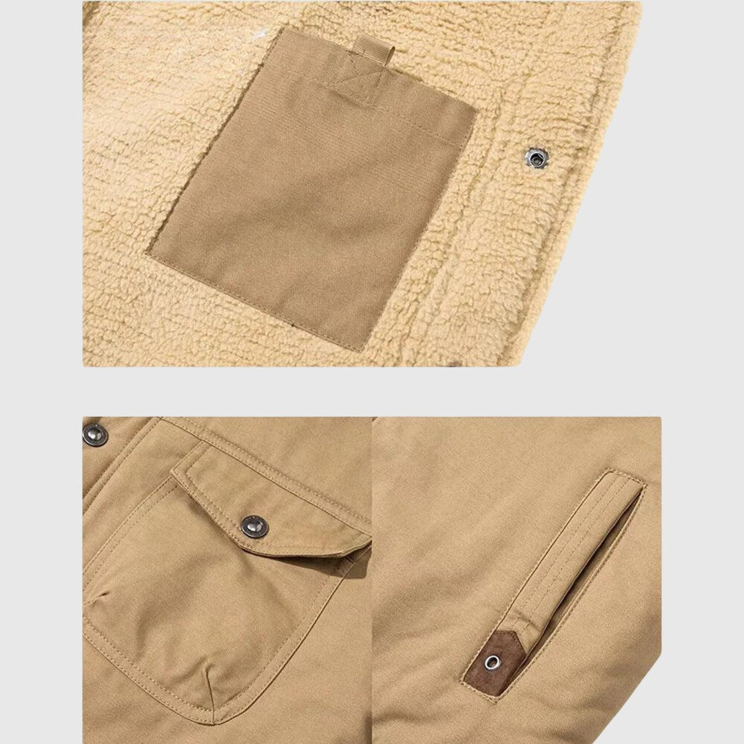 Man wearing the Brennan men's cotton default type, flatlay view