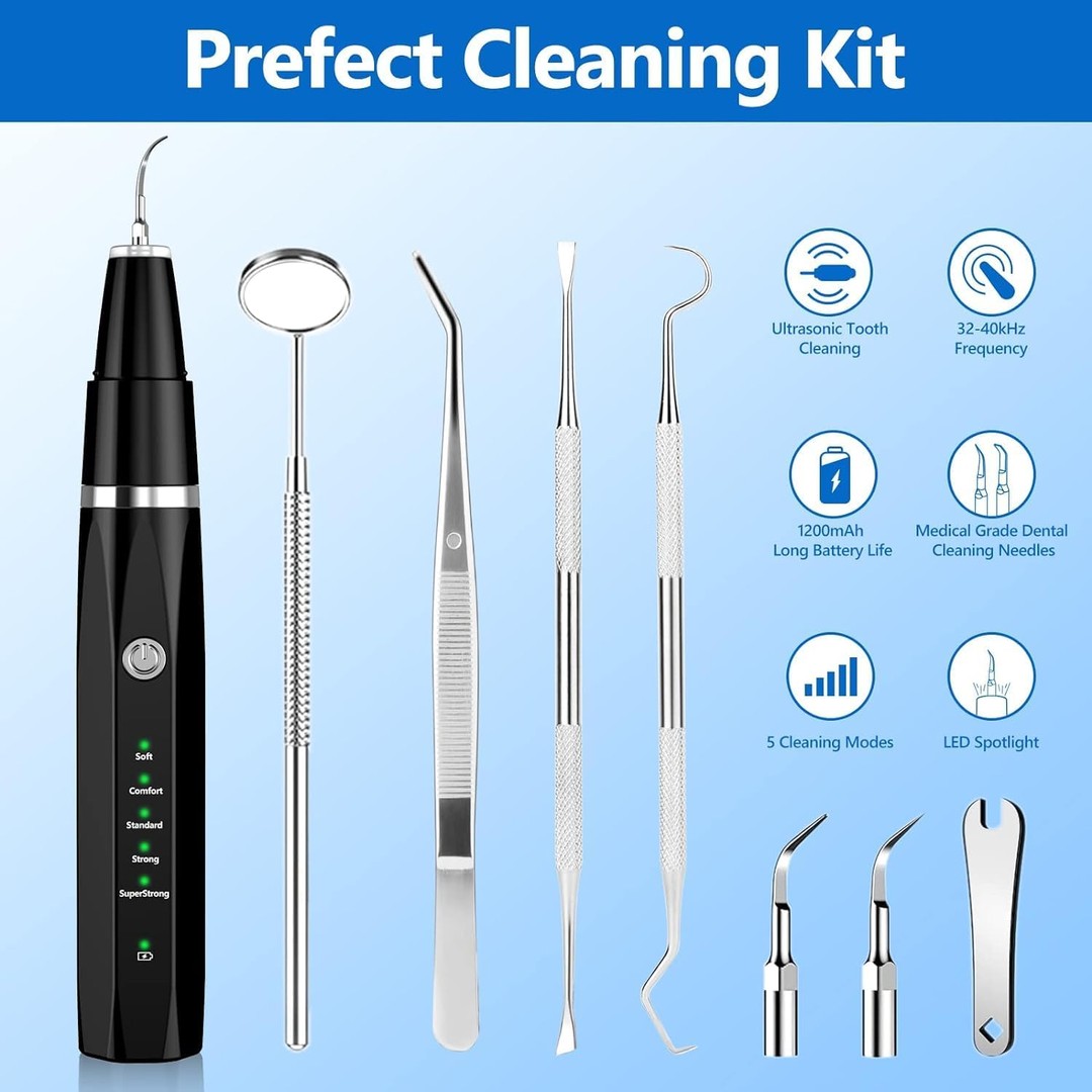 Rechargeable ultrasonic dental cleaning tool for pets - product photo 3