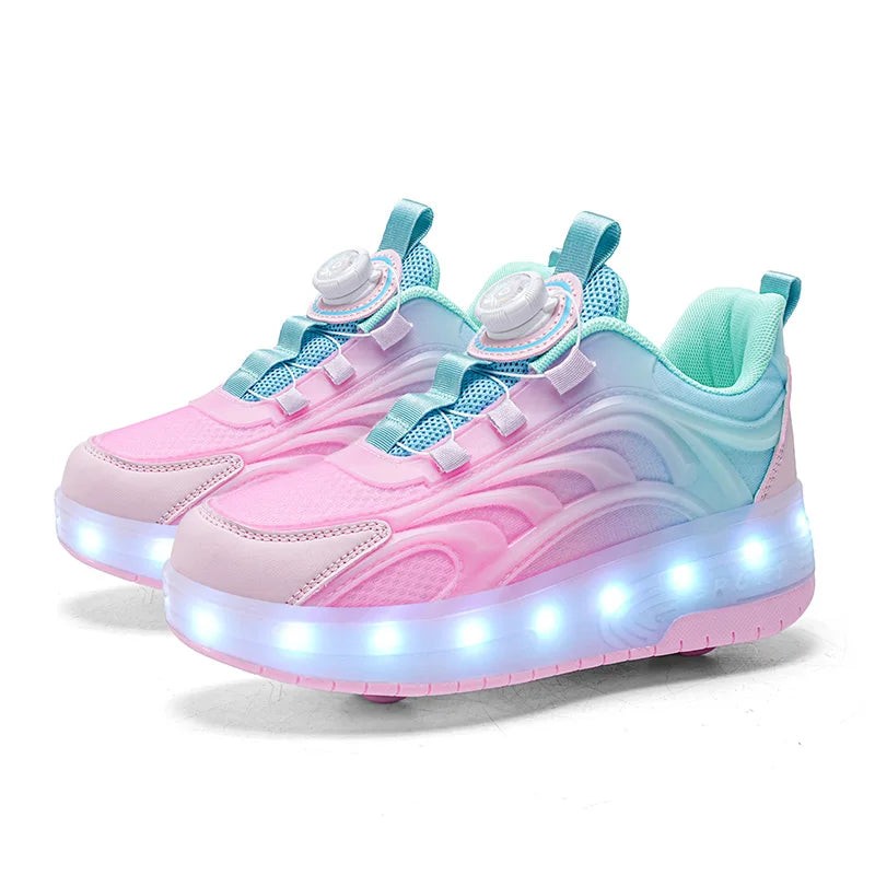 Skate sneaker with light-up LED wheels - product photo 1