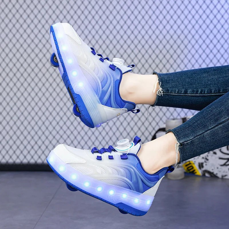 Skate sneaker with light-up LED wheels - product photo 2