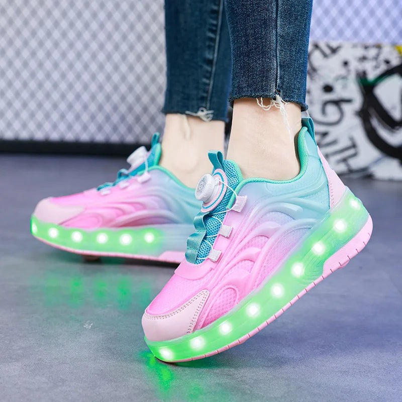 Skate sneaker with light-up LED wheels - product photo 3