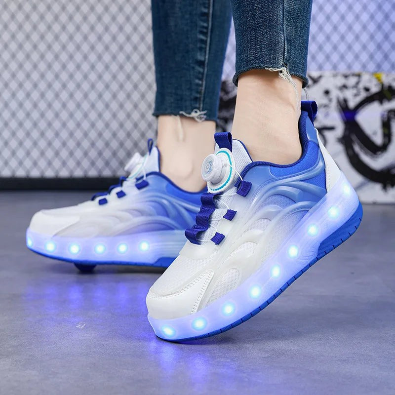 Skate sneaker with light-up LED wheels - product photo 6