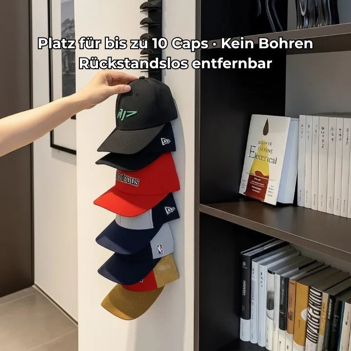 Wall-mounted cap organizer rack - product photo 1