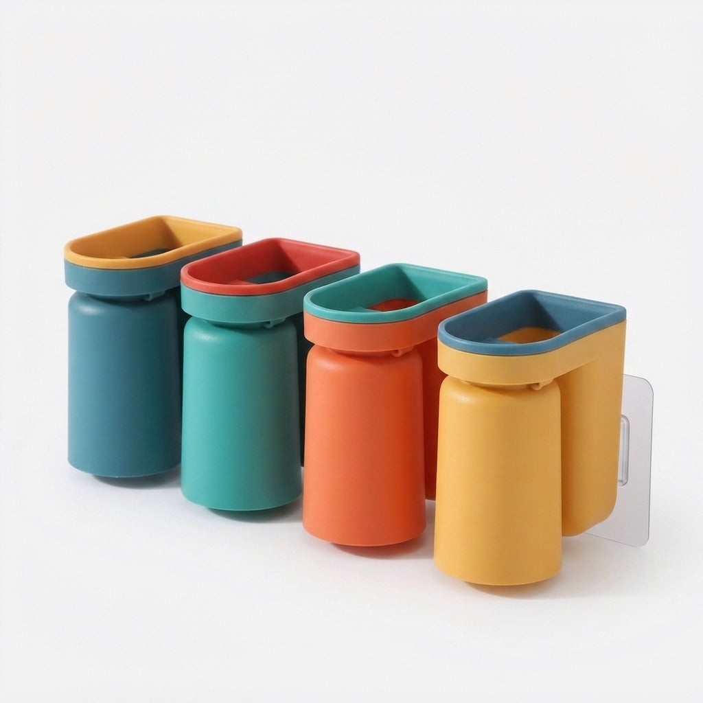 Wall-mounted adhesive toothbrush holder - product photo 7