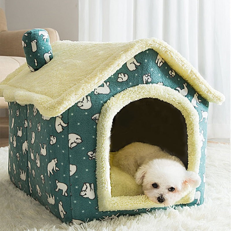 Fluffy enclosed pet house for cats and small dogs - product photo 4