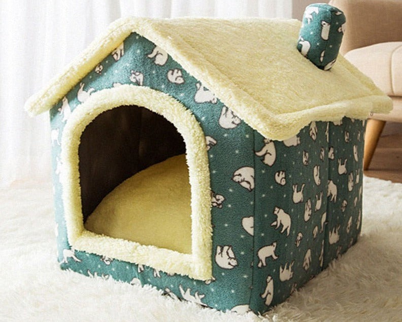 Fluffy enclosed pet house for cats and small dogs - product photo 5