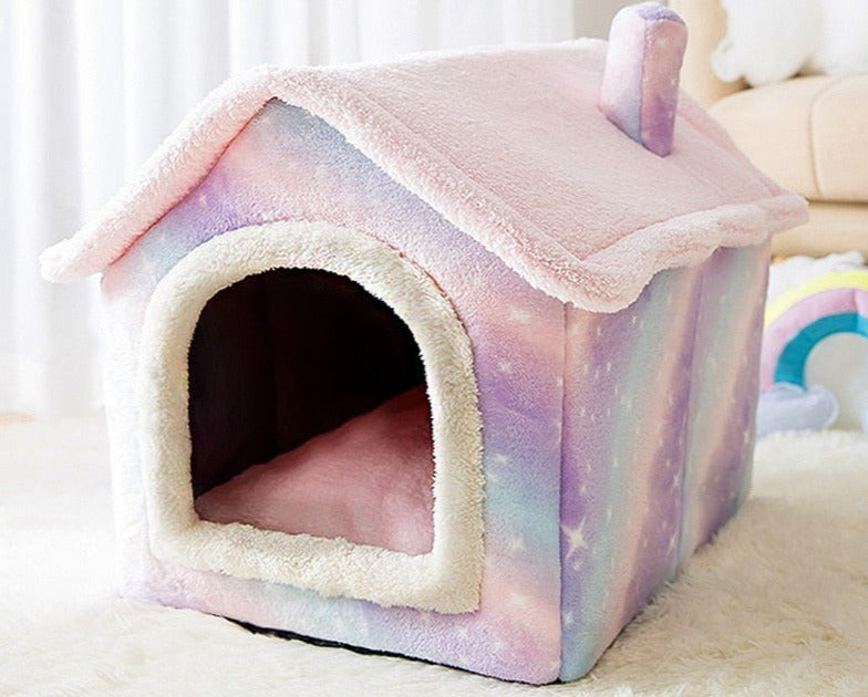 Fluffy enclosed pet house for cats and small dogs - product photo 6