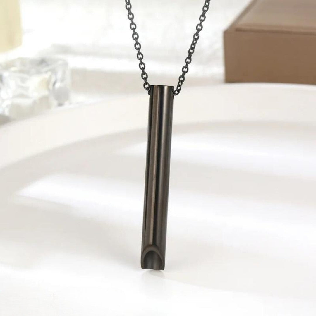 Metal breathing pendant on a chain - product photo 1