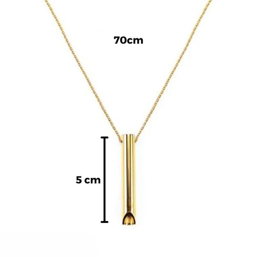 Metal breathing pendant on a chain - product photo 3