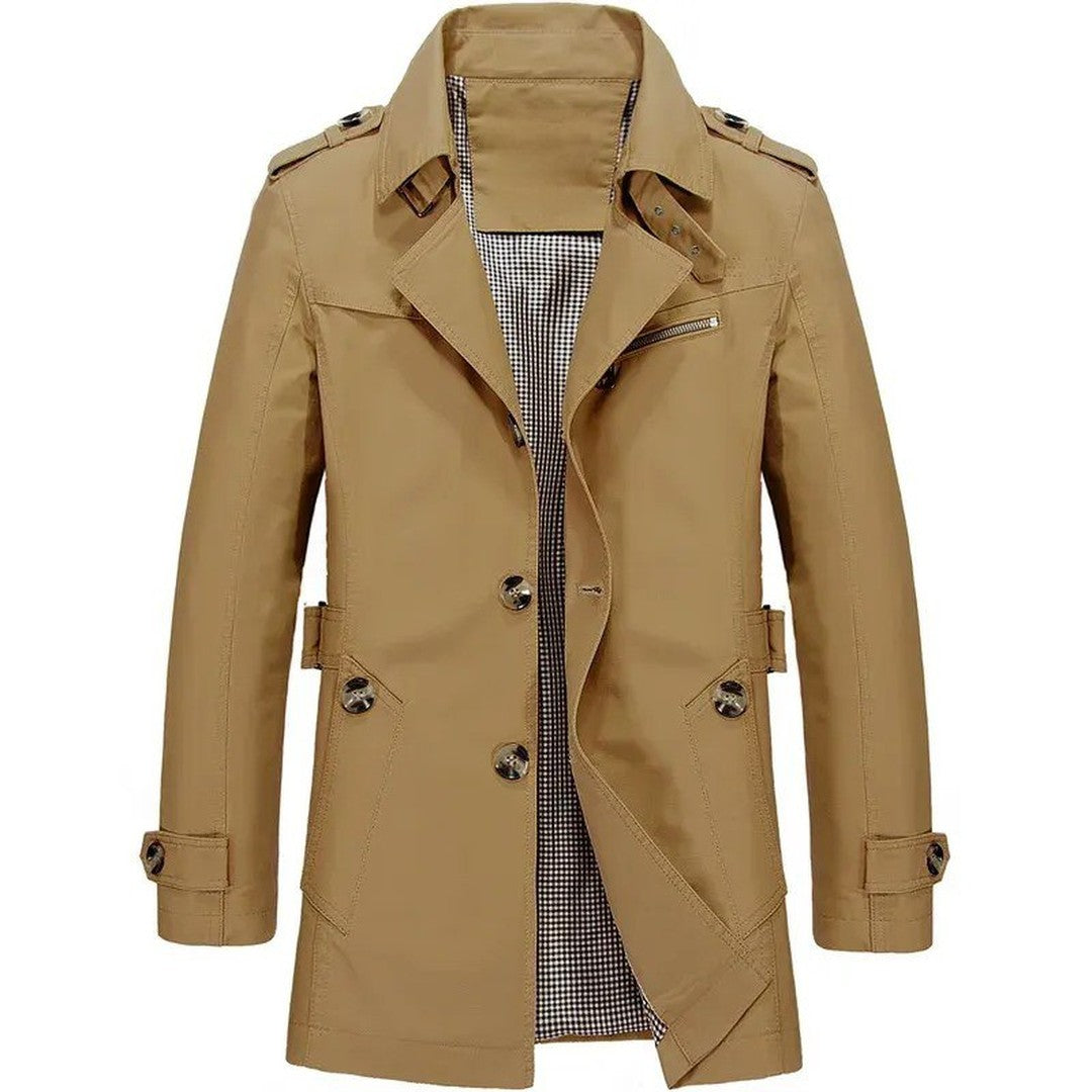 Man wearing the Caius men's coat, model view