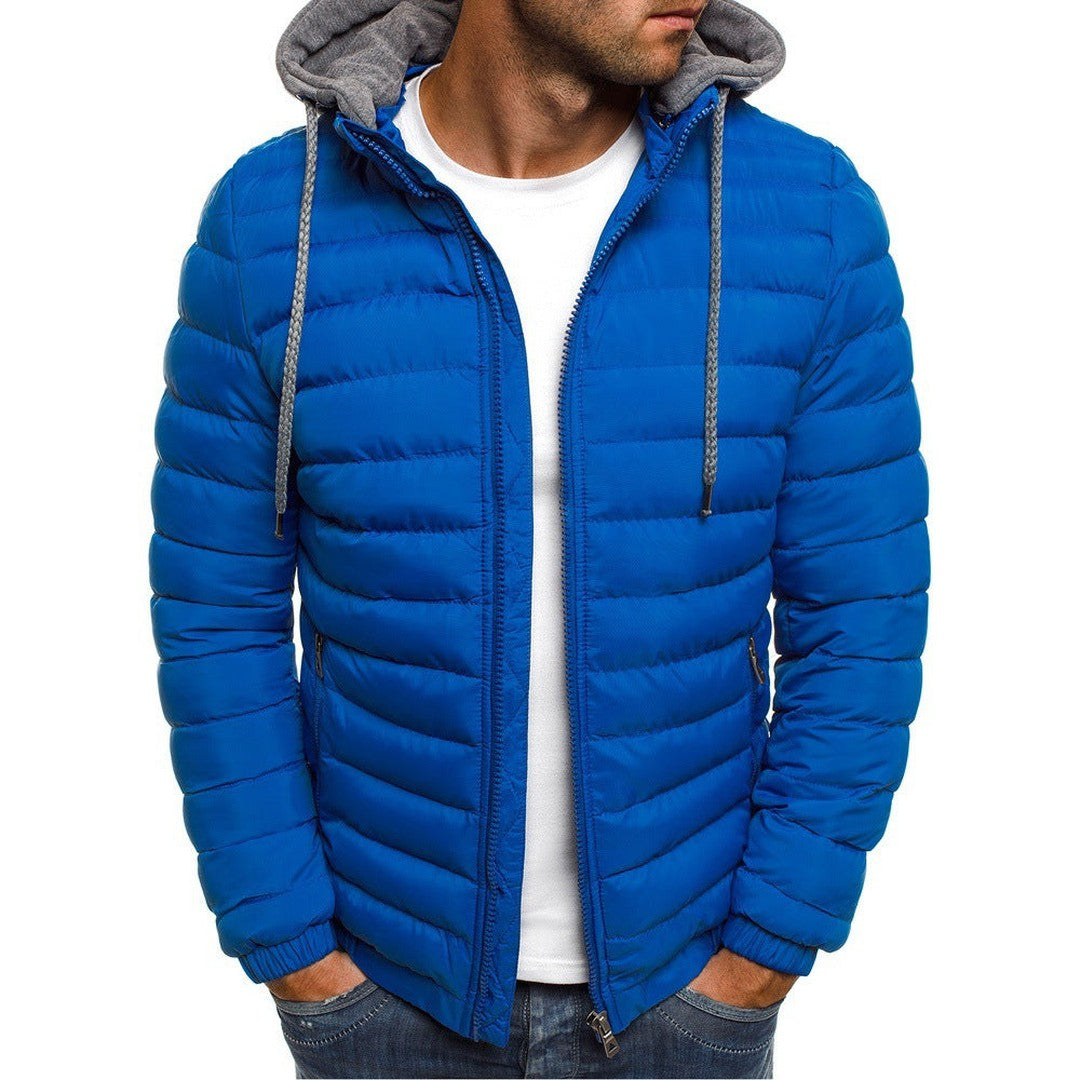 Man wearing the Caleb men's lightweight jacket, model view