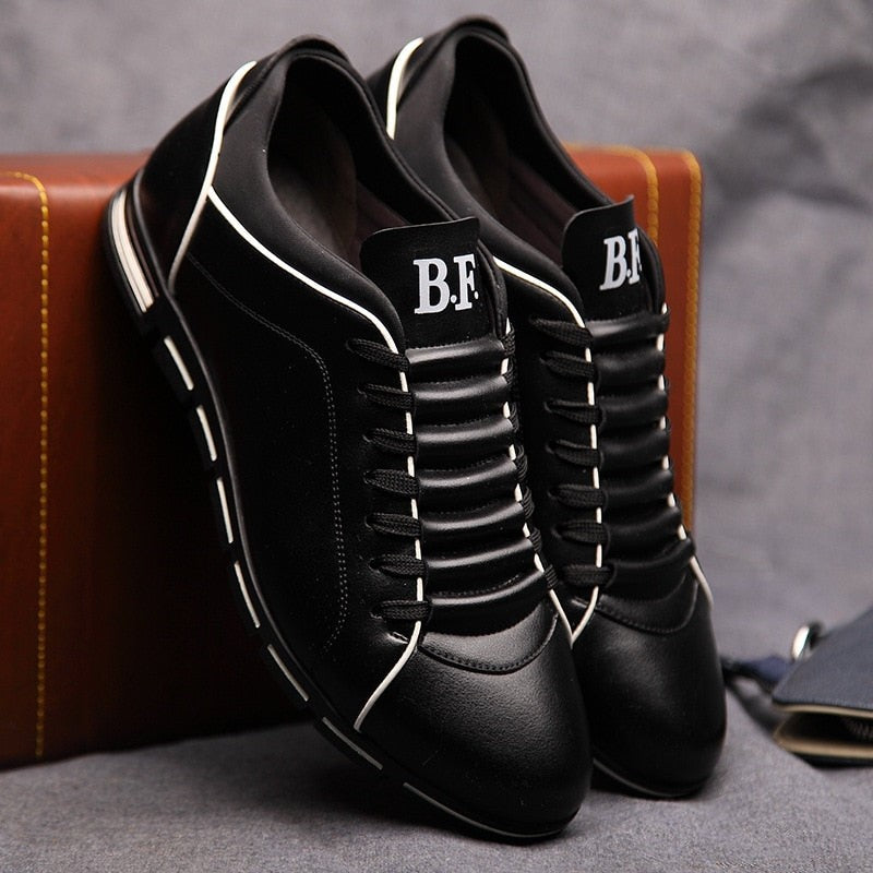Men's PU leather low-top sneakers - product photo 3