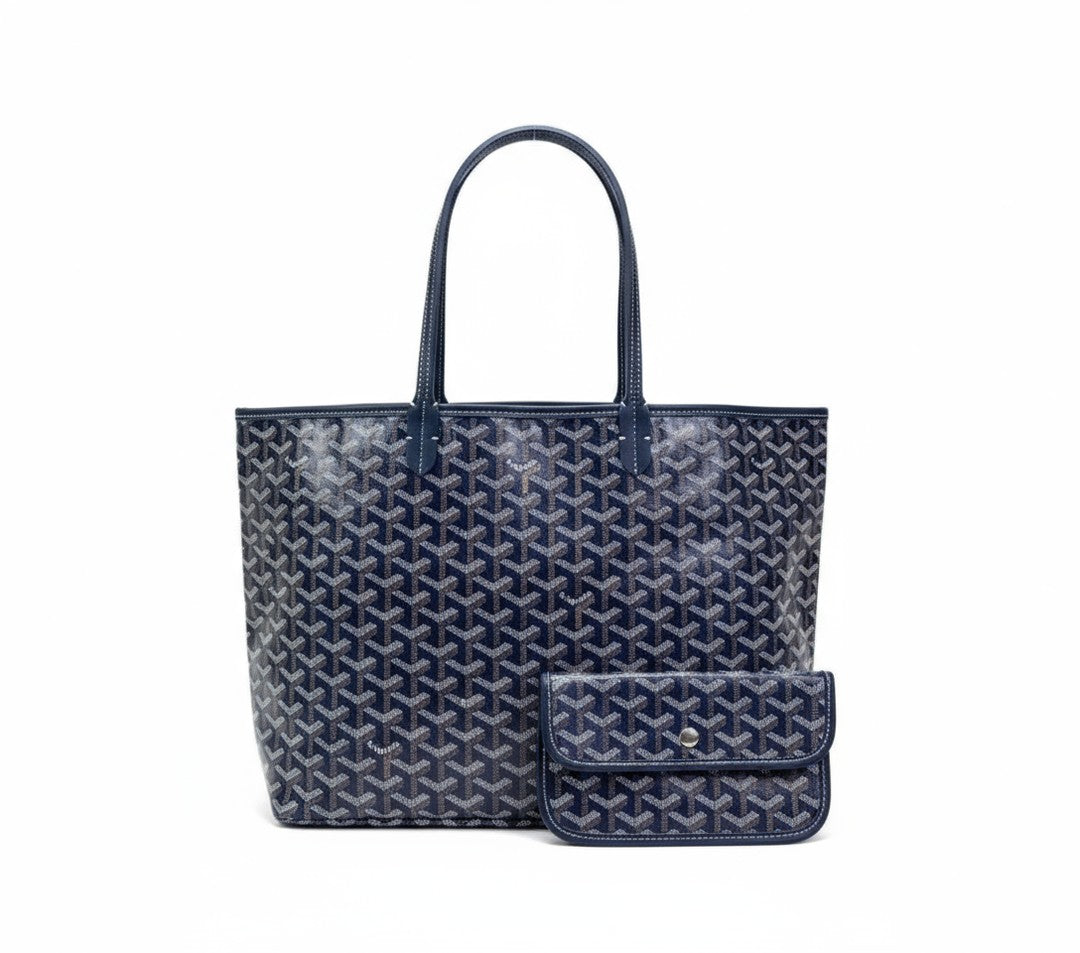 Structured shoulder tote bag with a matching detachable pouch - product photo 6