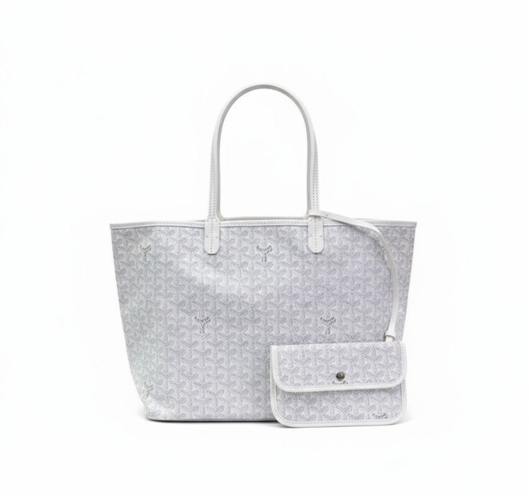 Structured shoulder tote bag with a matching detachable pouch - product photo 8