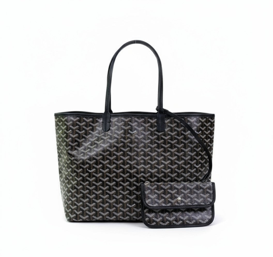 Structured shoulder tote bag with a matching detachable pouch - product photo 9