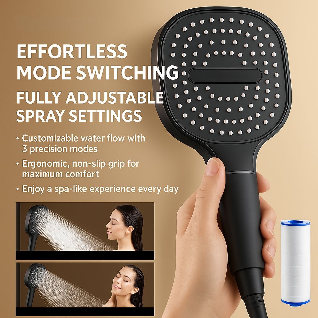 High-pressure filtered shower head - product photo 8