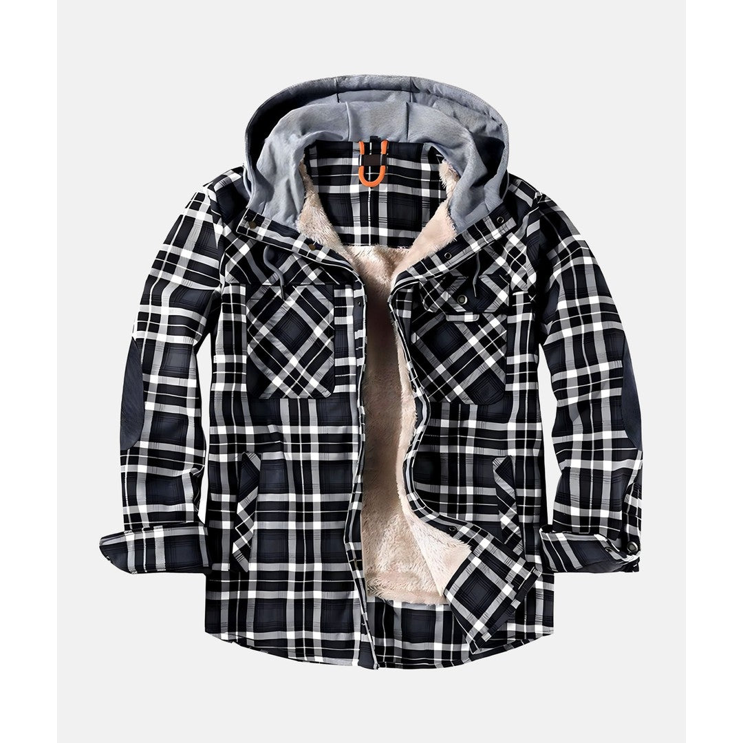 Man wearing the Casimir men's plaid jacket, 7 view