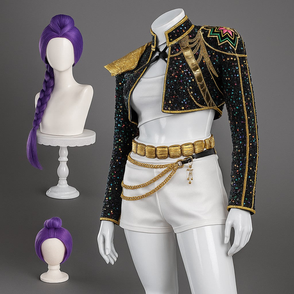 Sequinned five-piece stage costume set - product photo 2