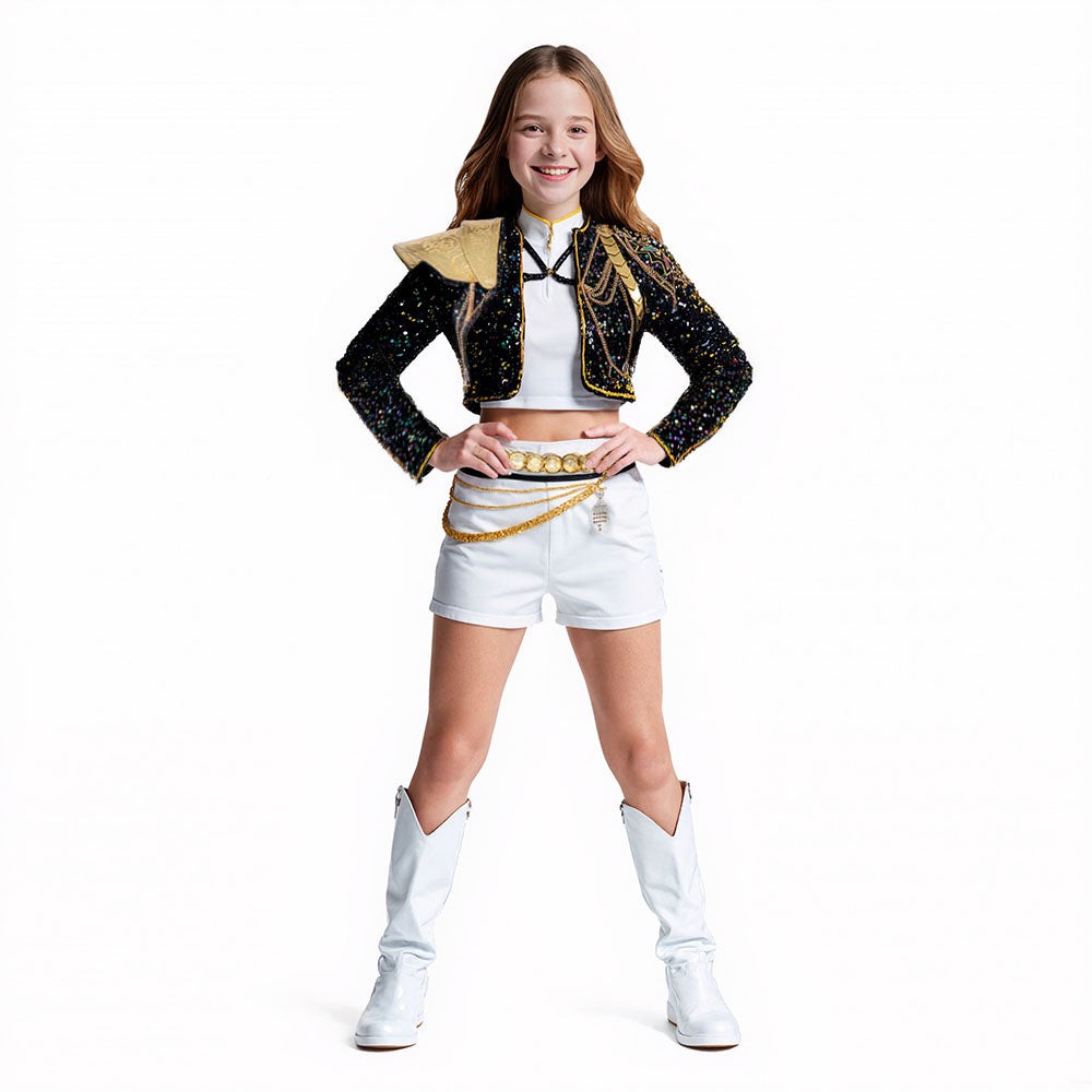 Sequinned five-piece stage costume set - product photo 3
