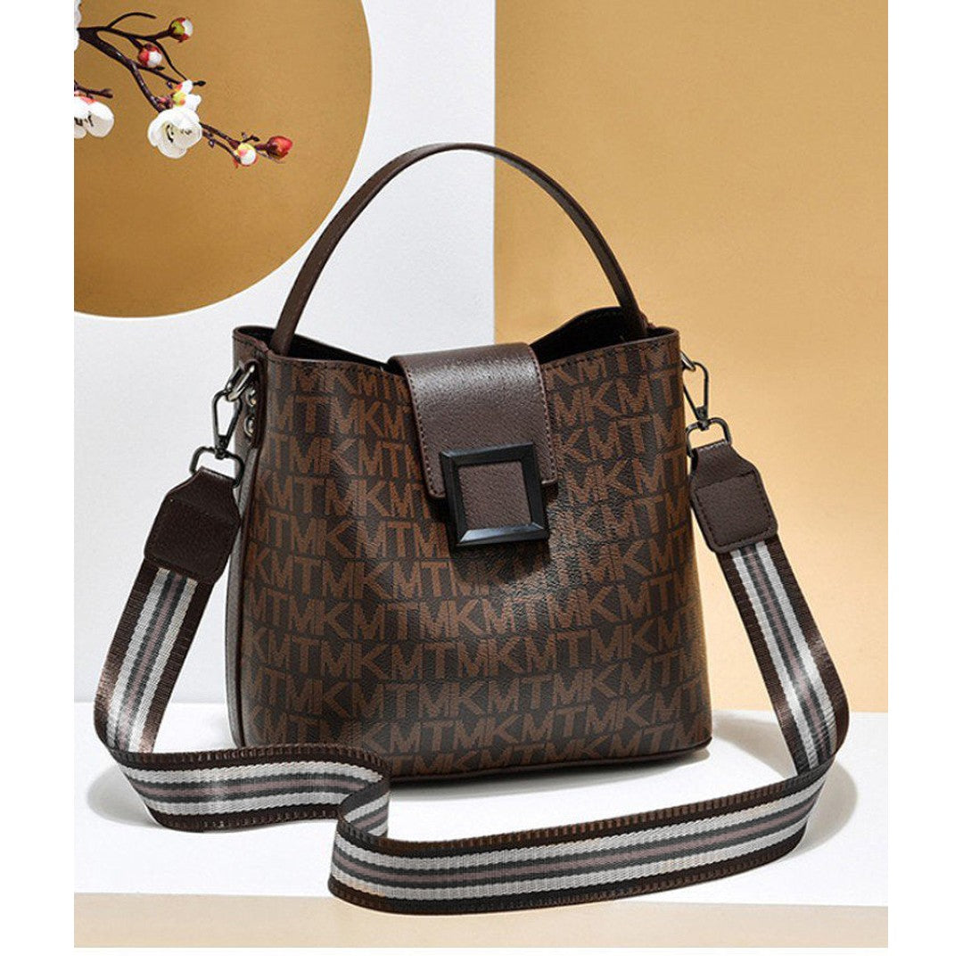Woman wearing the Cassia women's casual pocket detail bag, 12 view