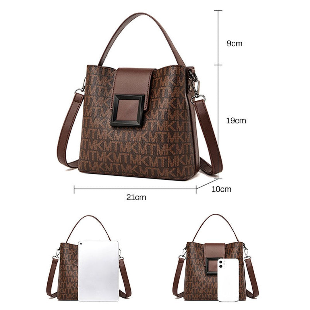 Woman wearing the Cassia women's casual pocket detail bag, 8 view
