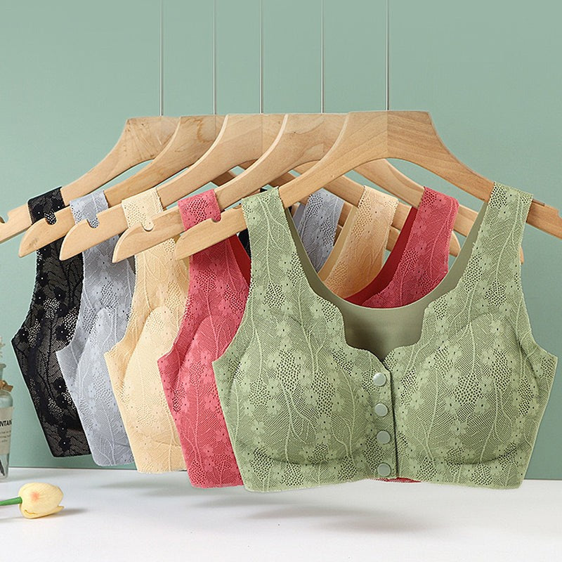 Front-fastening wire-free bra - product photo 5